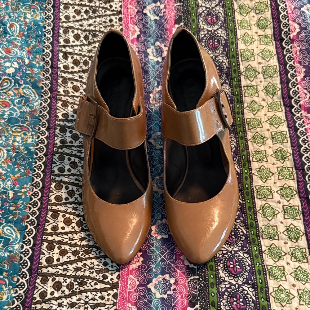 Staccato Tan Mary Jane Heels